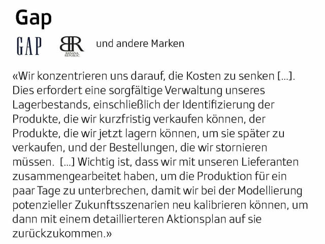 Gap Antwort