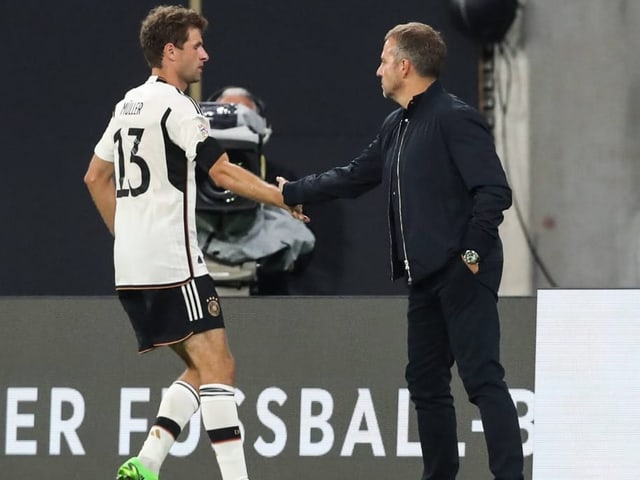 Thomas Müller und Hansi Flick