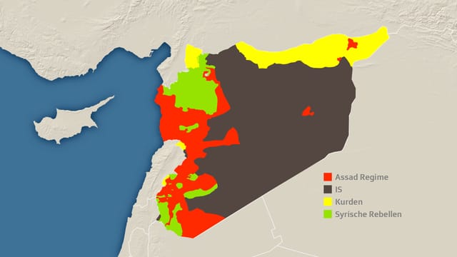 Karte Syrien.