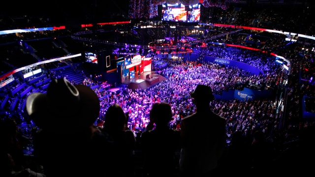 Zu sehen ist das Stadion in Tampa 2012 zum Zeitpunkt des republikanischen Parteitags.