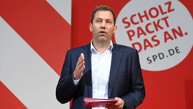 Lars Klingbeil bei einer Wahlveranstaltung.