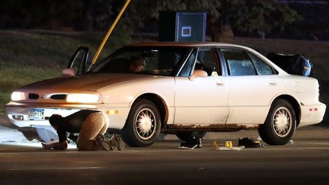 Das Auto des Getöteten in Falcon Heights.