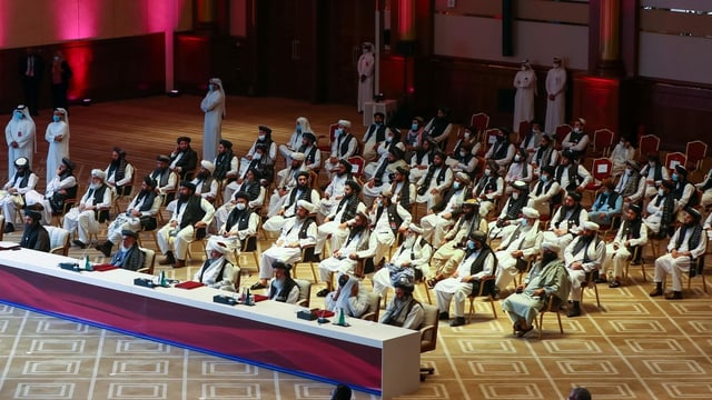 A delegation of the Taliban in Doha