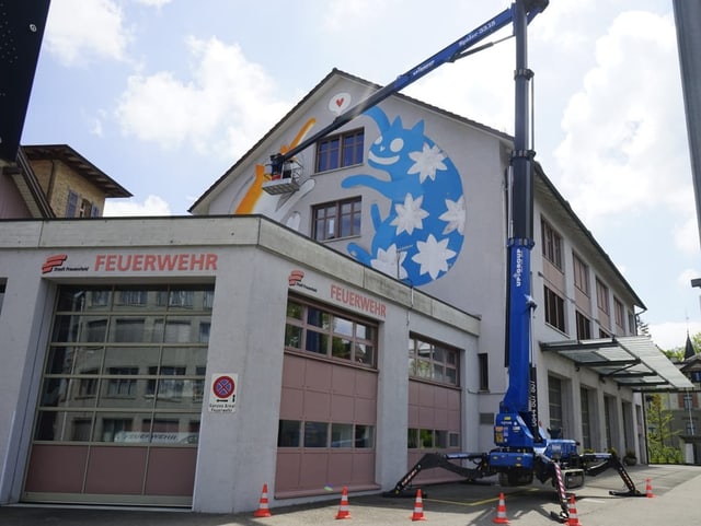 Mural am Feuerwehrdepot Frauenfeld