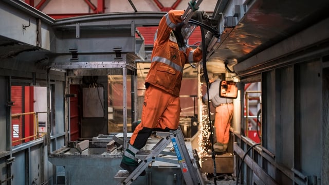 Arbeiter in den SBB-Werken