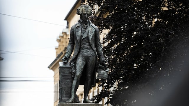 Statue von David de Pury in Neuenburg