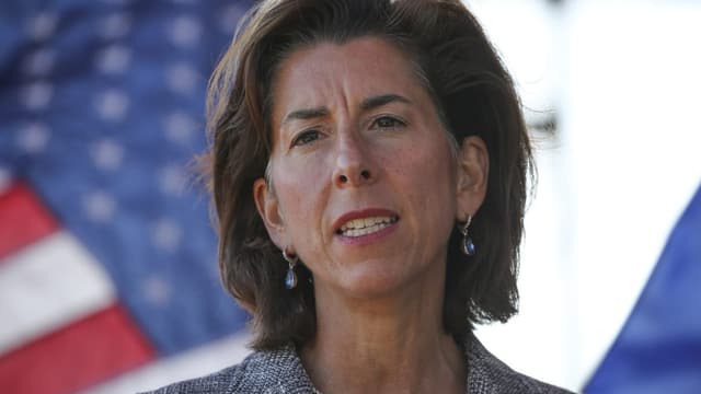 US-Handelsministerin Gina Raimondo bei einem Medientermin Ende September. 