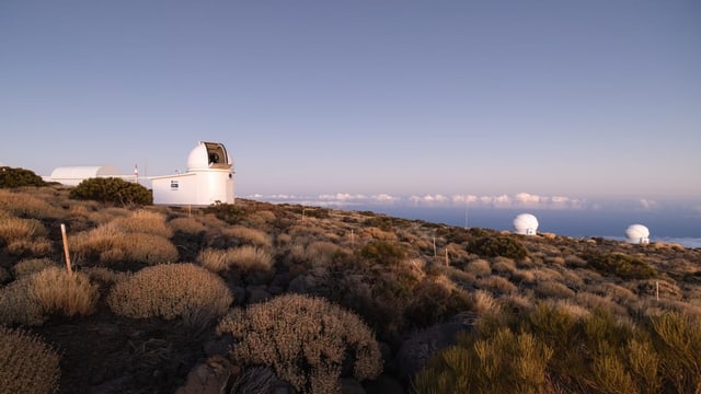 Die Laserstation auf dem Berg Izaña in Teneriffa.