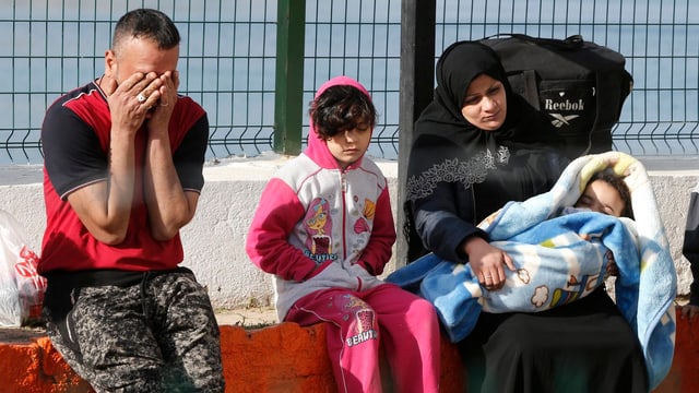 Ein Flüchtlingsfamilie in der Türkei