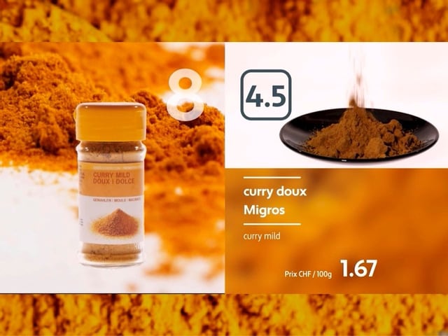 Platz 8: Curry Mild von der Migros mit 4.5 Punkten