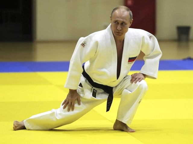 Wladimir Putin in Judo-Bekleidung