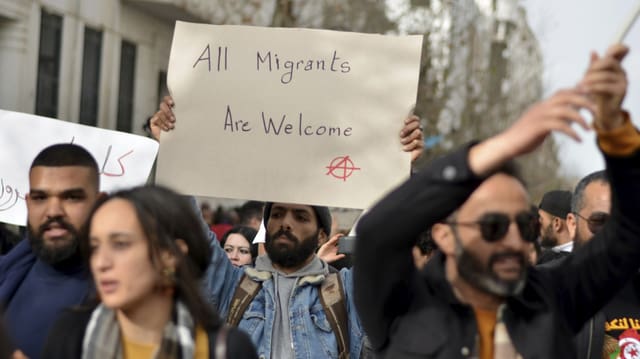 Demonstration in Tunis nach Saïeds migrationskritischen Äusserungen