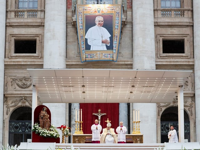 Papst Franziskus an der Messe zur Seligsprechung von Papst Johannes Paul I.