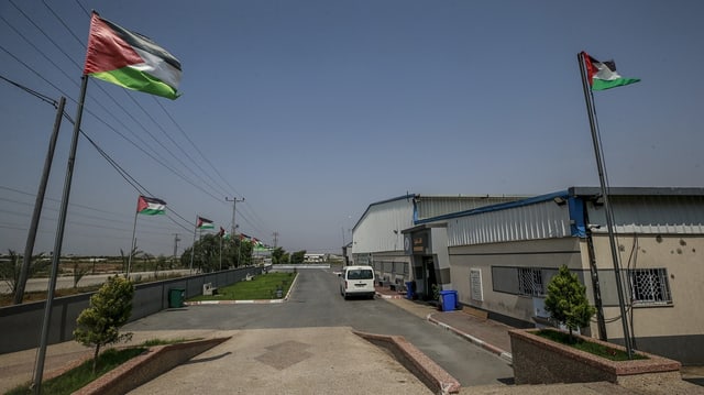 Der Erez-Checkpoint am 04. August 2022 auf der palästinensischen Seite.