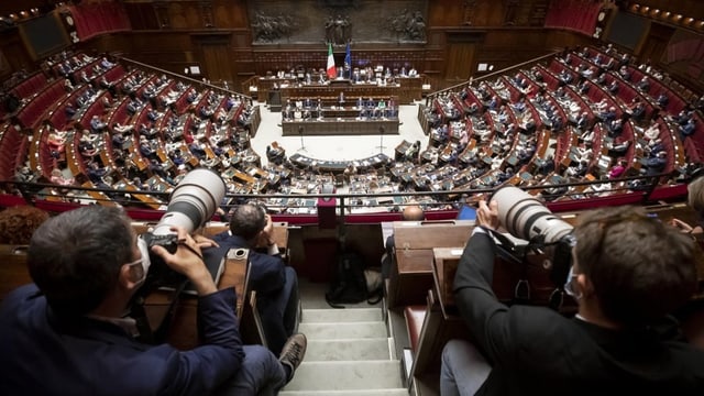 Blick in die grosse Kammer des italienischen Parlaments