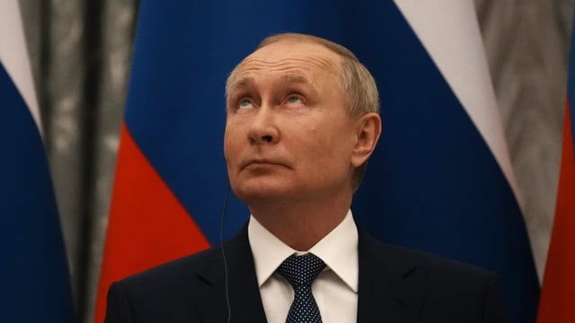 Putin im Kreml in Moskau, Februar 2022.