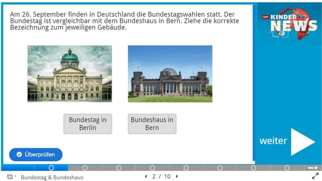 Ausschnitt aus dem Quiz