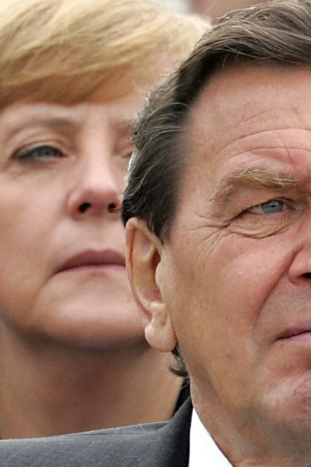 Angela Merkel und Gerhard Schröder