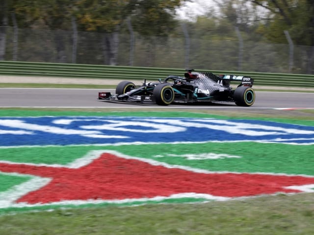 Lewis Hamilton in Imola.