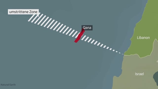 Karte: Die umstrittene Zone liegt zwischen den Nachbarstaaten im Westen auf dem Offenen Meer.