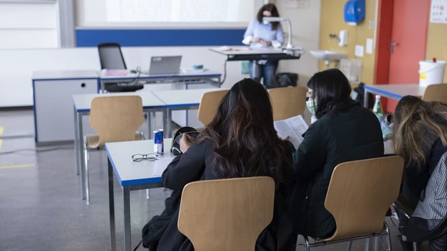 Eine Lehrerin unterrichtet eine Schulklasse