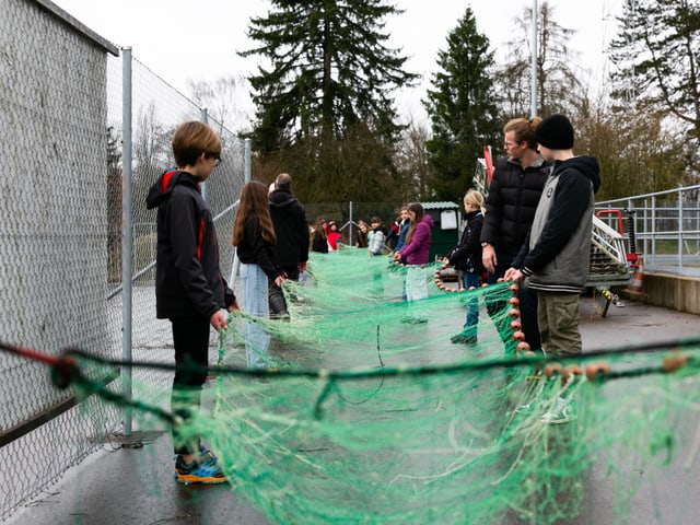 Das Netz ist 35 Meter lang