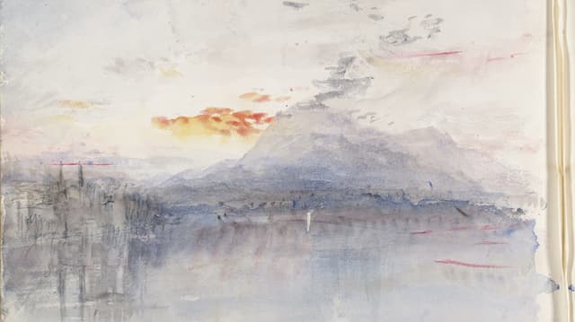 Ein Aquarell von William Turner: Die Rigi.