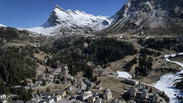 Dorf San Bernardino Vogelperspektive