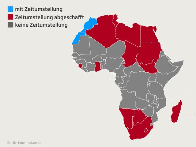 Eingfärbte Afrika-Karte.