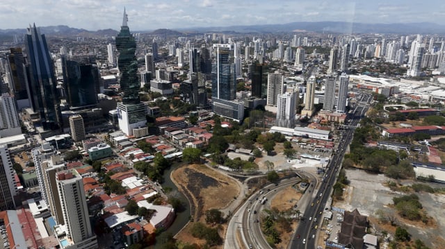 Blick auf Panama-City.