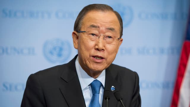 Ban Ki Moon spricht.