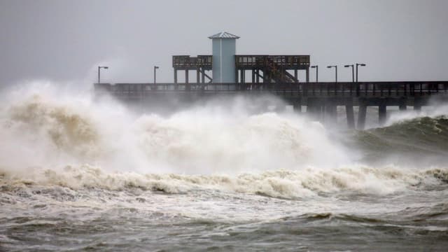 High waves off the Alabama coast.