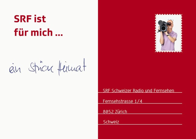 beschriftete Postkarte