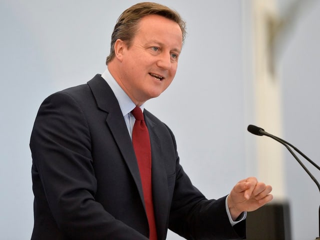 Zu sehen ist der scheidende konservative Premierminister David Cameron.