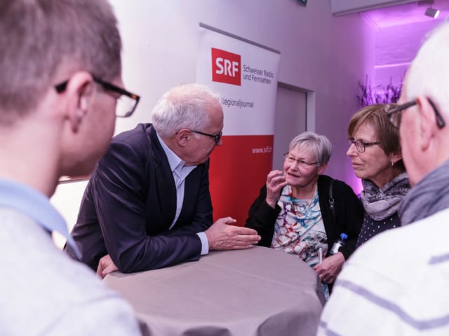 SRF Direktor Ruedi Matter im Gespräch mit dem Publikum