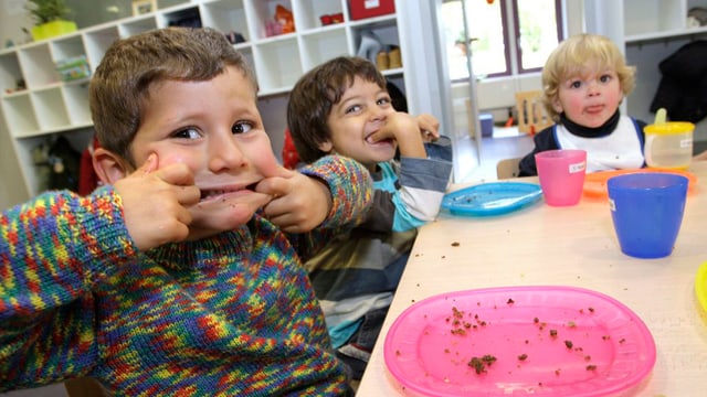 Kinder in einer Kinderkrippe