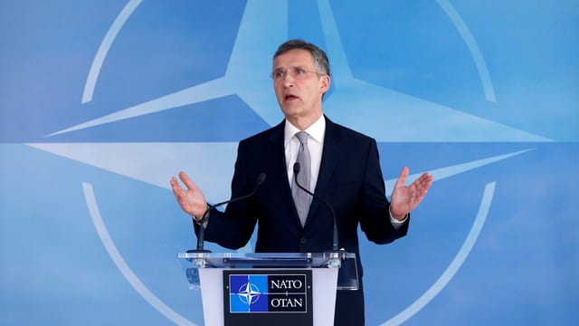 Nato-Generalsekretär Jens Stoltenberg nach dem Treffen in Brüssel.