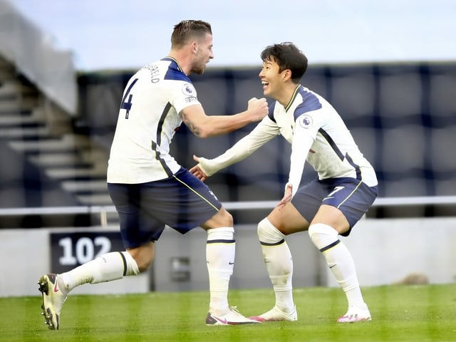 Tottenhams Toby Alderweireld and Heung-min Son.