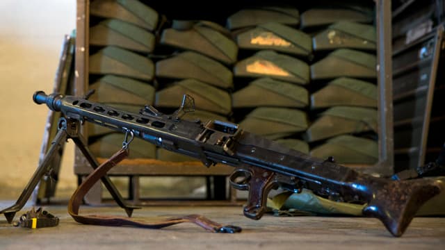 Ein MG3-Automatik-Gewehr, Teil einer deutschen Lieferung an irakische Kurden