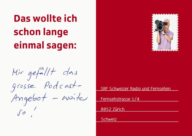 beschriftete Postkarte