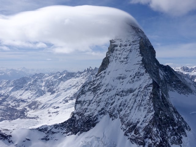 Bannerwolke am Matterhorn im März 2017