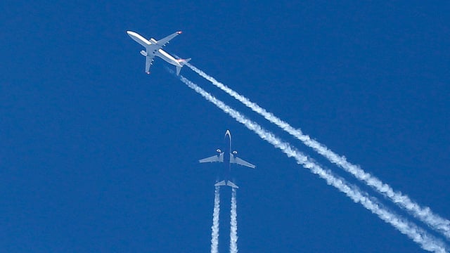 Zwei Flieger in der Luft