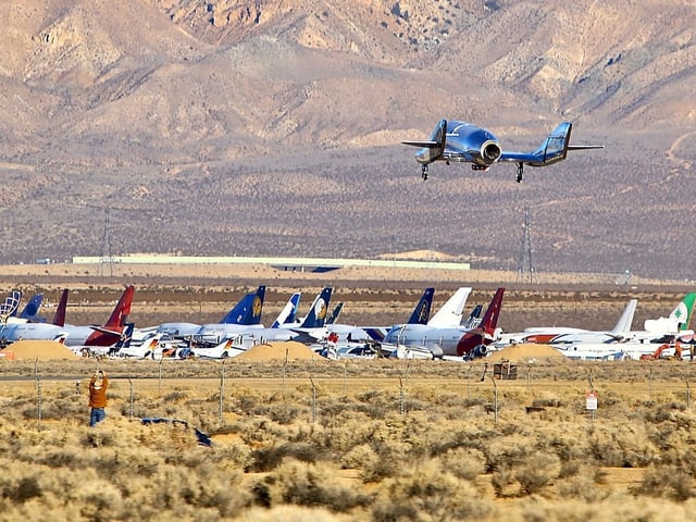 Landendes Flugzeug