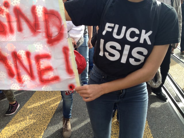 Kurdische Demonstranten in Zürich