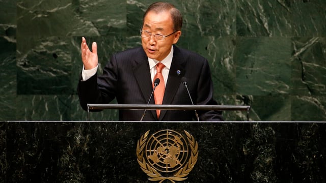 Ban Ki-moon hält Rede