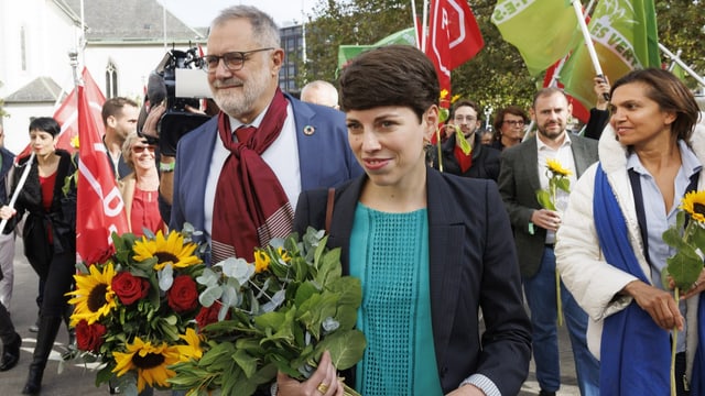 Lisa Mazzone von den Grünen und Carlo Sommaruga von der SP