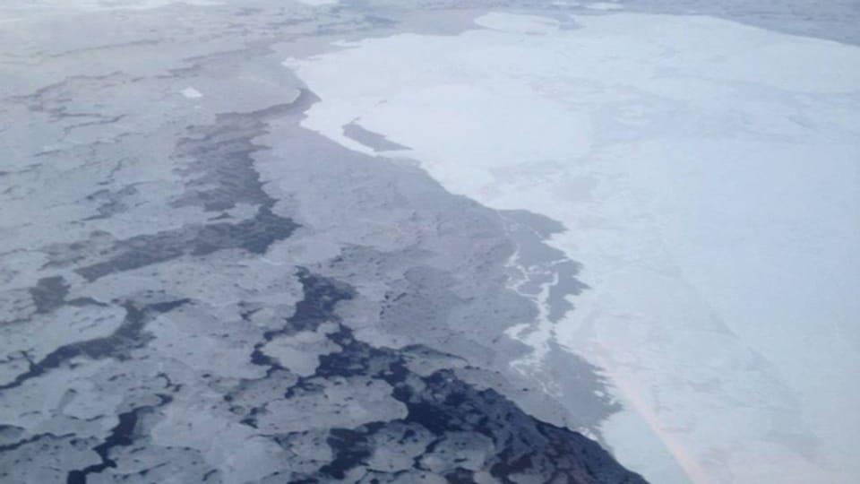 Das Eis im Arktischen Ozean schmilzt laufend.