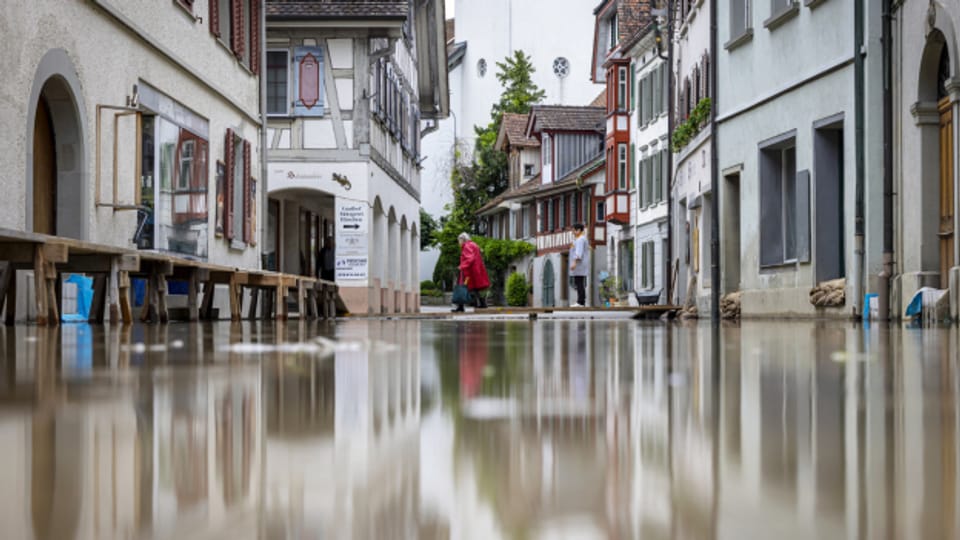 Hochwasser in Berlingen, Juni 2024.