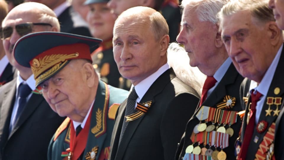 Präsident Putin bei den Feierlichkeiten zum Ende des Zweiten Weltkriegs vor 75 Jahren.
