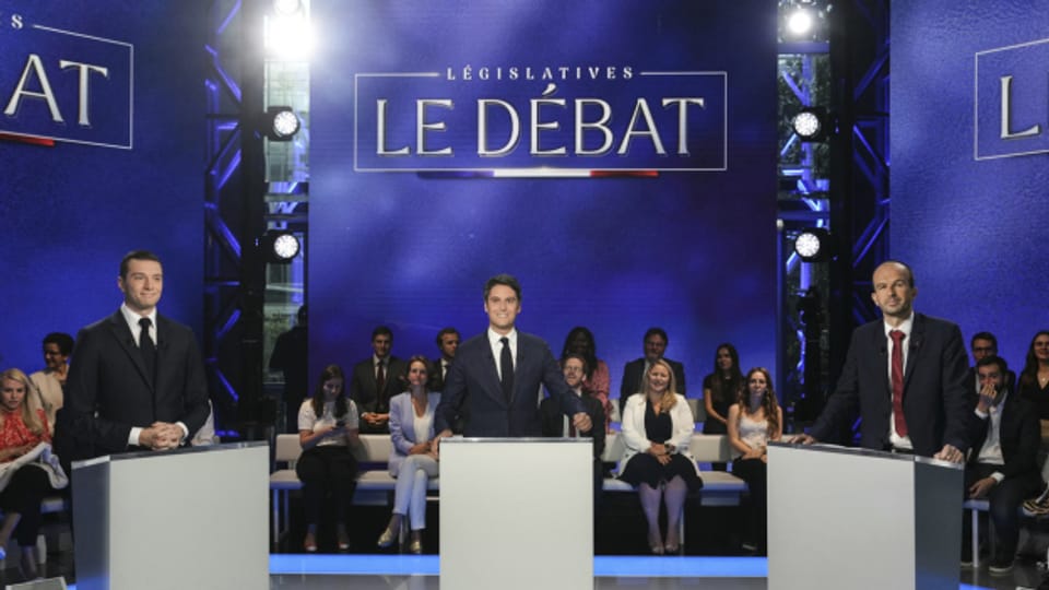 In Frankreich fand am Abend die einzige TV-Debatte vor den Parlamentswahlen statt.